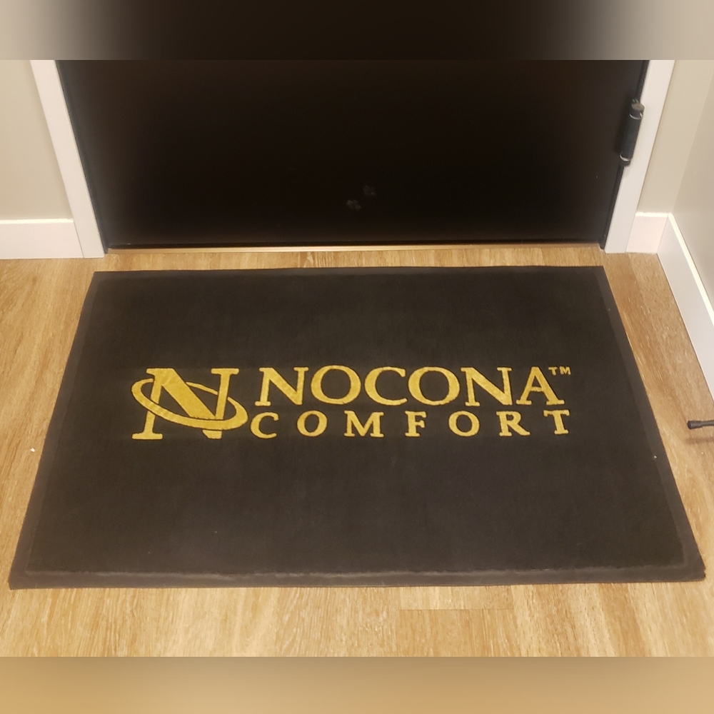 Nocona Comfort Western Cowboy Boots Brown Gold 23"x36" Floor Mat Rug Store Promo